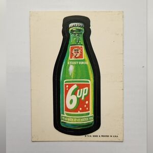 🥤 Rare Vintage 1973 Wacky Packages Sticker - "6-Up" Trading Card Collectible ✨
